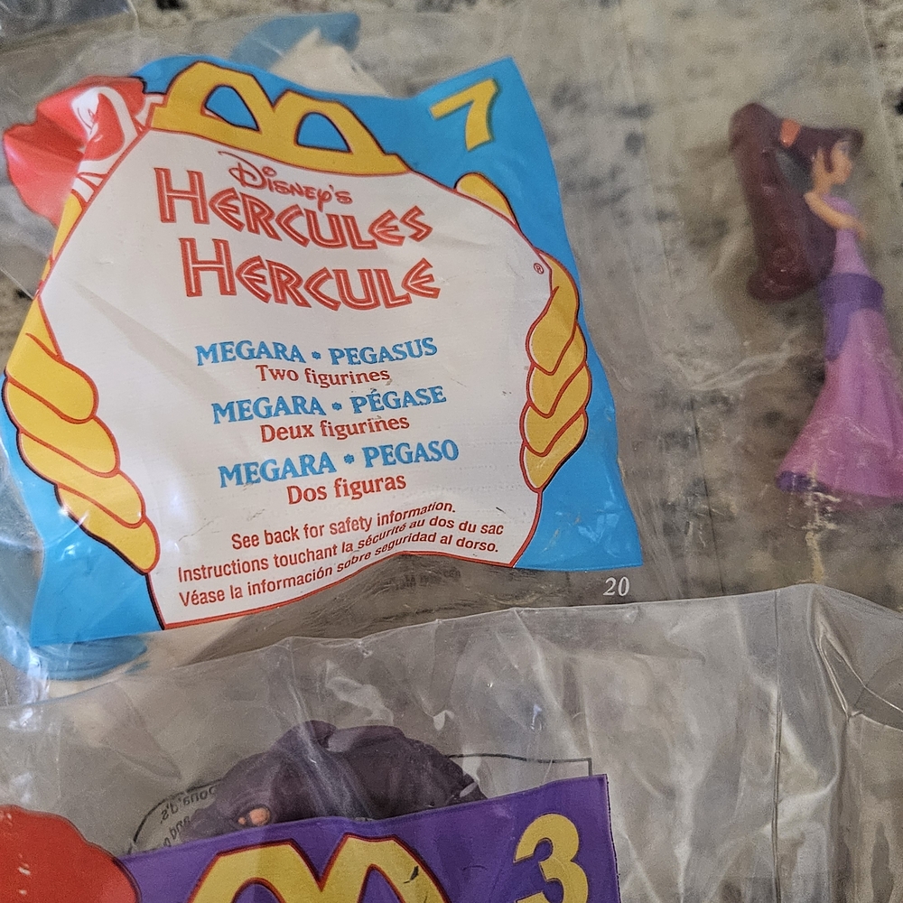 NEW IN BAG 1997 set of 7 Hercules Mcdonalds Toys - Picture 7 of 8